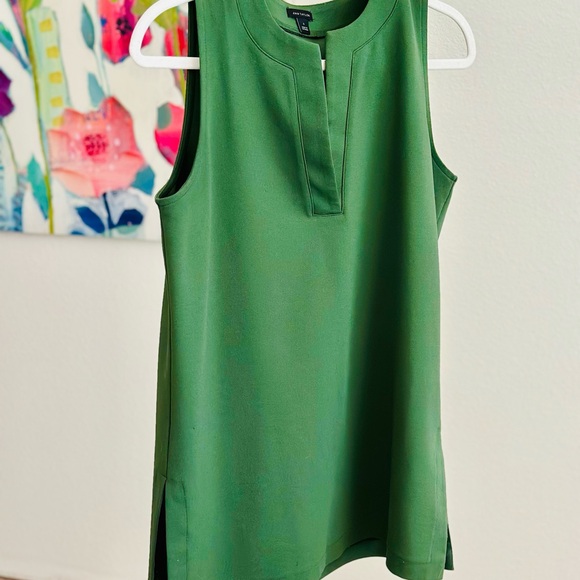 Ann Taylor Structured Collar Shift Sleeveless Tunic Dress - Picture 2 of 3